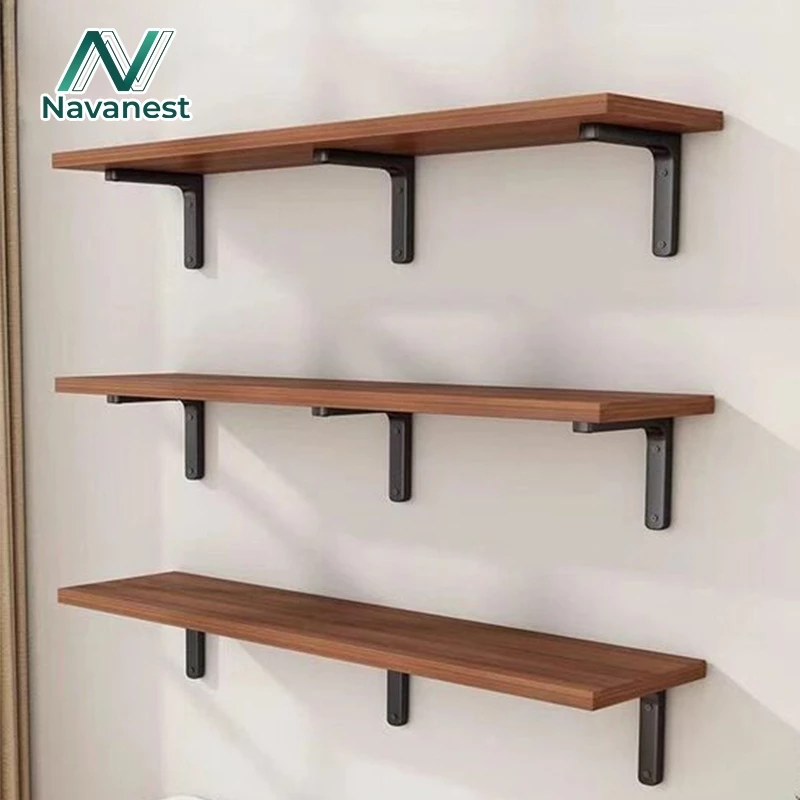 Navanest ชั้นวางของติดผนัง 40-80cm ครบชุด ติดตั้งได้เลย