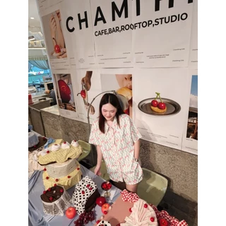 Longdopaws : Charm set ชุดเซ็ทเสื้อกุ๊นปก+กางเกงขาสั้น มีซับใน