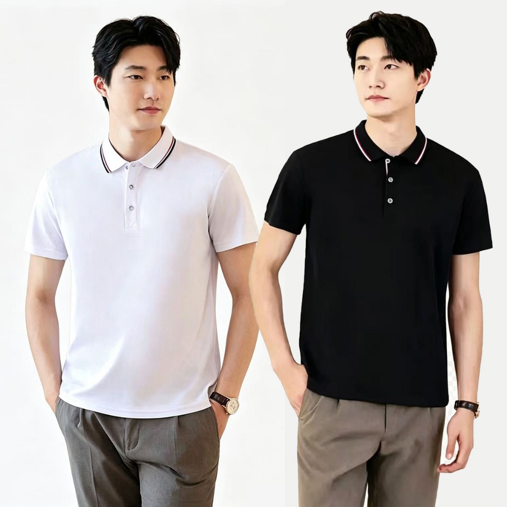 พร้อมส่งจากไทย✨polo shirt เสื้อโปโลผู้ชาย แขนสั้น คอปก สีสุภาพ ทรงเข้ารูป  เหมาะสำหรับทั้งโอกาสลำลองและโอกาสทำงาน #N2042