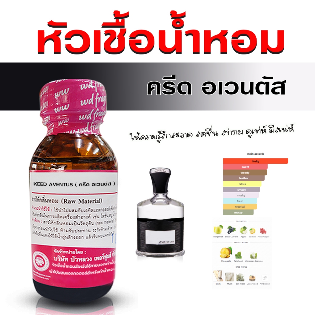 หัวเชื้อ น้ำหอม เกรด A กลิ่น ครีดอเวนตัส น้ำหอมผู้ชาย แข็งแกร่ง อบอุ่น {{ พร้อมส่ง }} 🚚🚚 - Bualuang Perfume