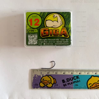 ตัวเบ็ดตกปลา GIGA (กิก้า) แท้ 100% เหล็กไฮคาร์บอน แข็ง ทนทาน เกสรคมกริบ วัดติดเน้นๆ งานหน้าดิน สปิ๋ว