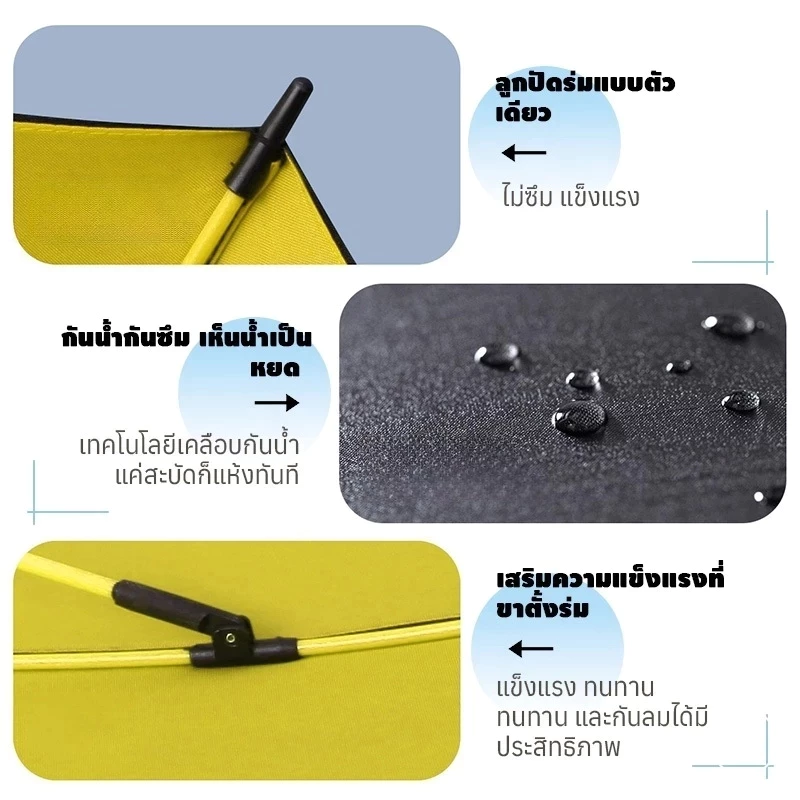 ร่มกอล์ฟด้ามยาวกึ่งอัตโนมัติ ขนาดใหญ่ thumbnail 3