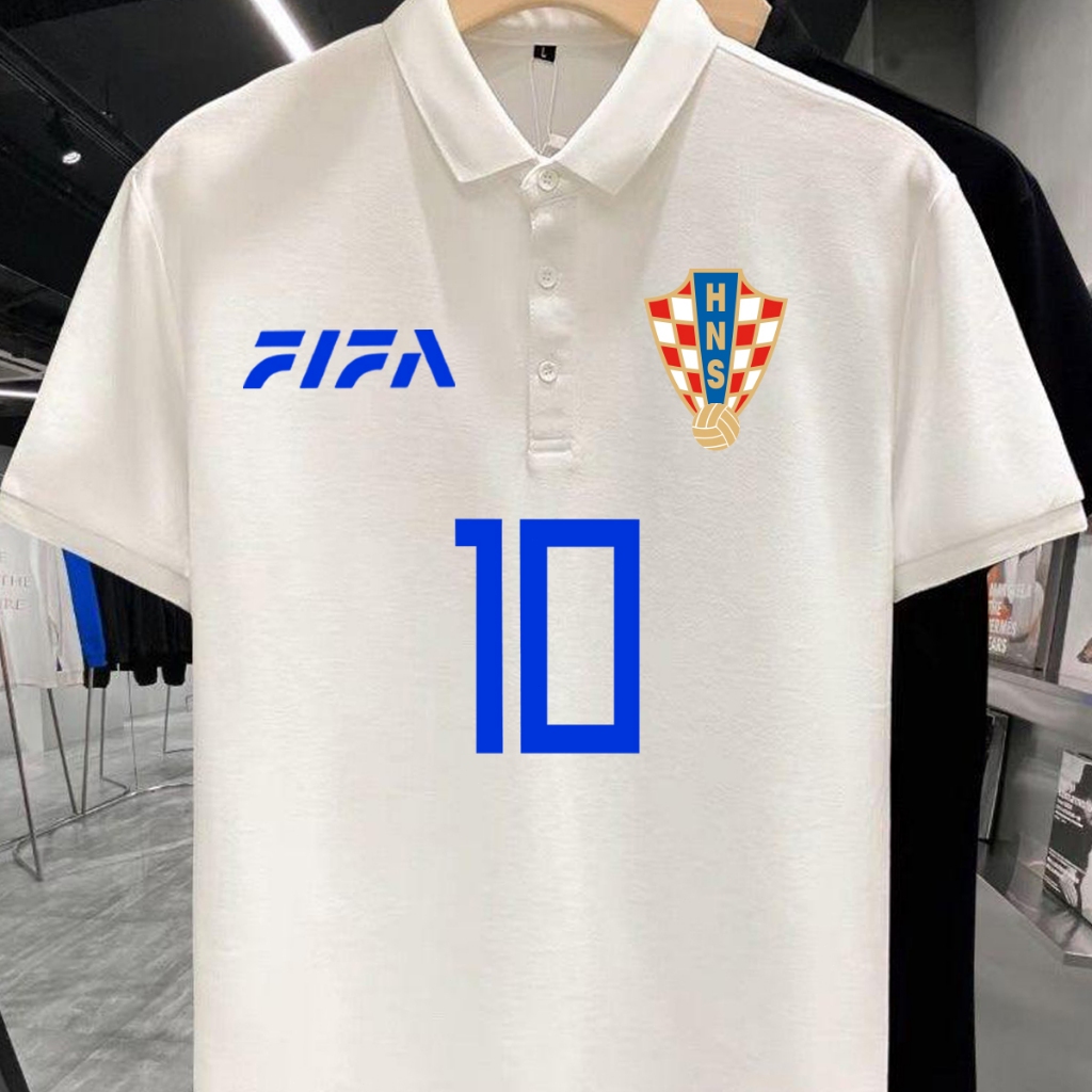 ลูก้า โมดริช/โครเอเชีย ฟุตบอล No.10 Luka Modric Fan jersey/ชุดกีฬา/Unisex/Player's shirt/เหมาะสำหรับสวมใส่ขณะเล่นกีฬา