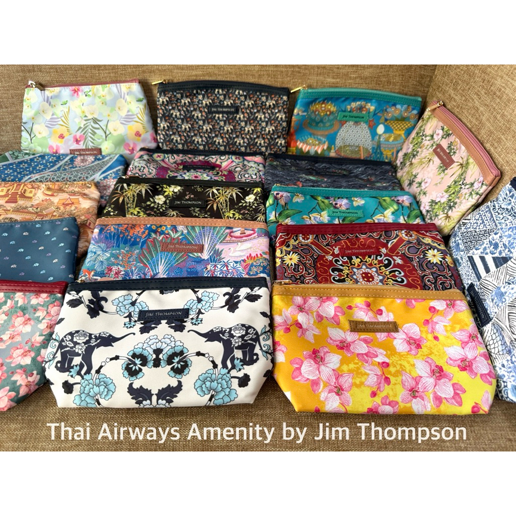 New🌟 กระเป๋า Thai Airways Amenity by Jim Thompson ✅แท้100%✅ (ของใหม่)
