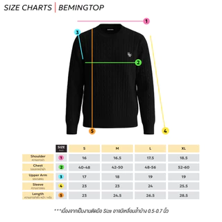 (พร้อมส่ง)Bemingtop642(S-XL) - BMG Knit Sweater ไหมพรมสเวตเตอร์ งานถัก ยืดนิ่ม