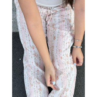 Fleur Pants (baby blue/cotton pink)