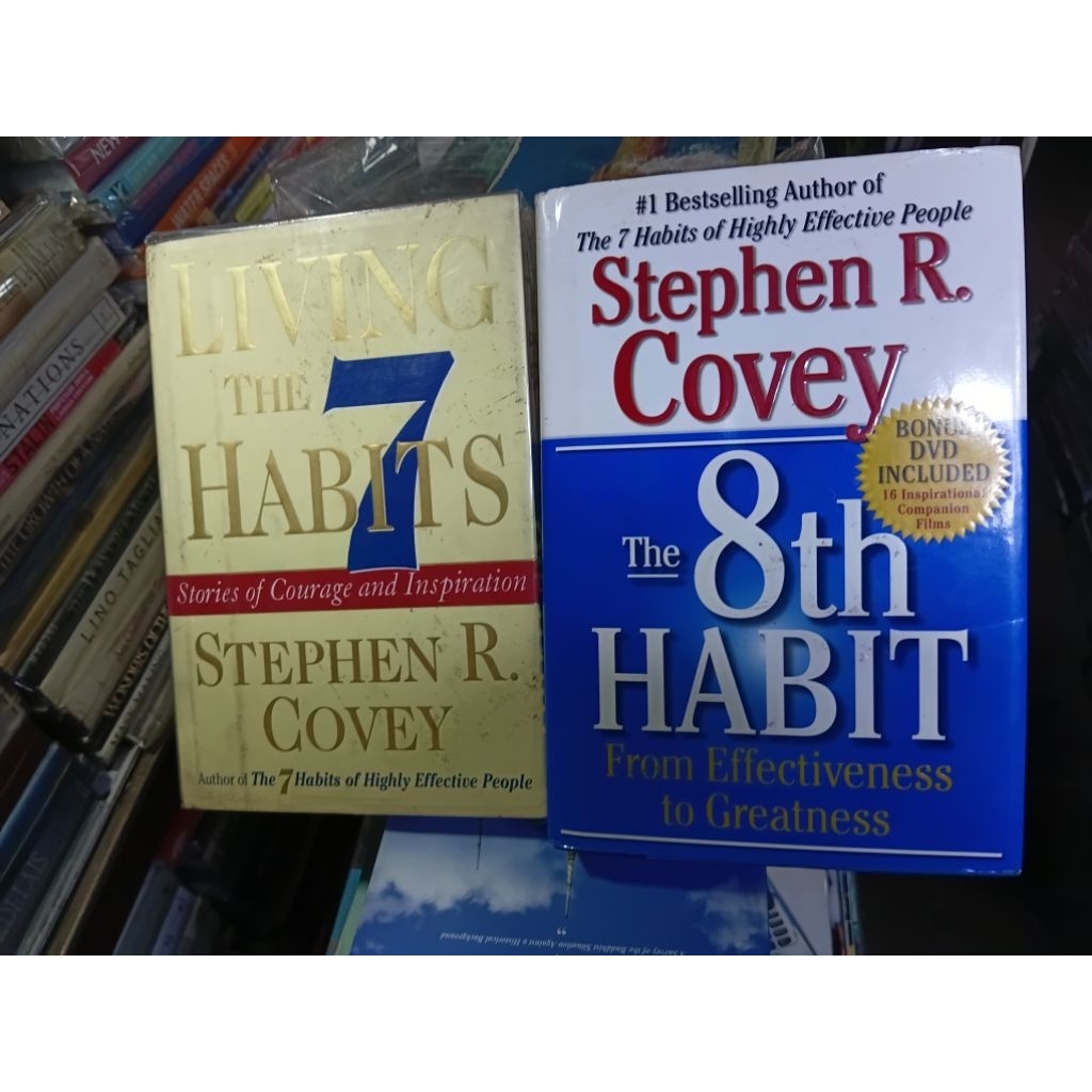 หนังสือพัฒนาตัวเอง Living the 7 Habits / The 8th Habit from Effectiveness to Greatness. **โปรดดูสภาพ