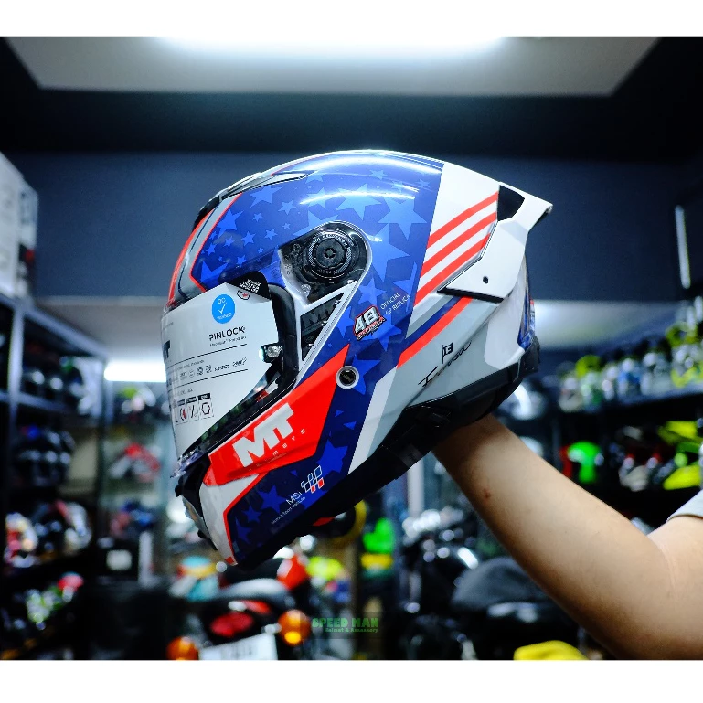 MT รุ่น Thunder 4R SV , BLADE 2 SV 2022 หมวกกันน็อคสีดำ แบบสปอร์ทัวริ่ง มีแว่นกันแดดด้านใน thumbnail 4