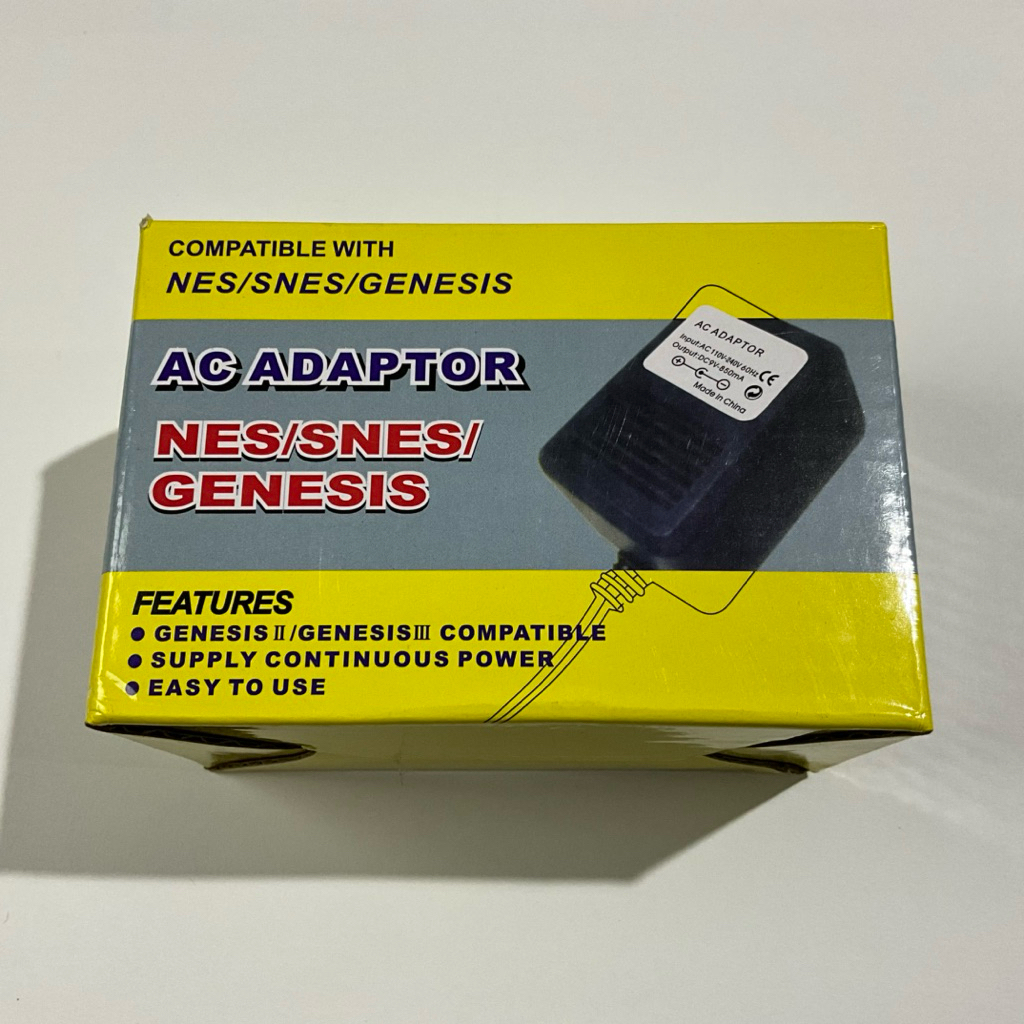 AC Adapter Power Supply for NES SNES Sega Genesis (Mega Drive) Console