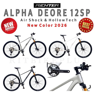 Lotใหม่New2026 จักรยานเสือภูเขา RICHTER รุ่น ALPHA ล้อ 29 นิ้ว ชุดเกียร์ SHIMANO DEORE 12 Speed รุ่นใหม่ซ่อนสายลงคอ
