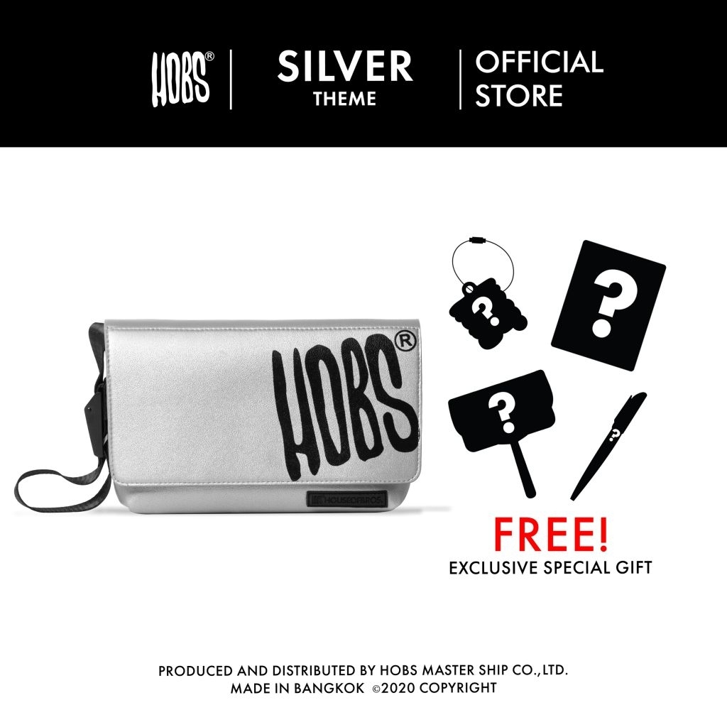 Hobs® กระเป๋าสะพายข้าง | Silver theme | New Arrival | 12 Monkey 2025 | Tiny 2025 | Milli 2025
