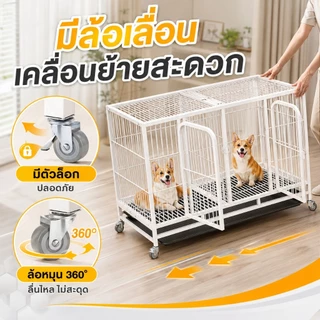 กรงผสมพันธุ์ กรงแบ่งส่วน กรงแมว สุนัข กรงไก่ กรงสัตว์เลี้ยง บ้านกระต่าย หลายชั้น พื้นที่ว่างขนาดใหญ่