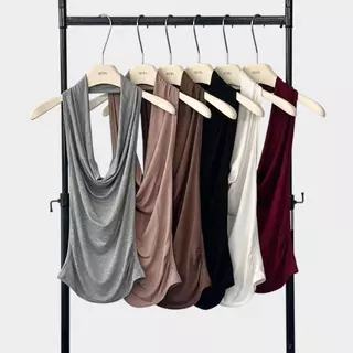 Atipa - Sorelle Halter Top เสื้อคล้องคอ คอถ่วง เว้าหลัง ผ้าเรยอน เนื้อนุ่ม ใส่สบาย