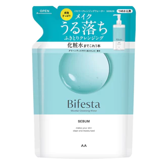 Bifesta Micellar Water บีเฟสต้า ไมเซลล่า คลีนซิ่ง วอเทอร์ ชนิดเติม 360mL ขวดปั๊ม 400ml