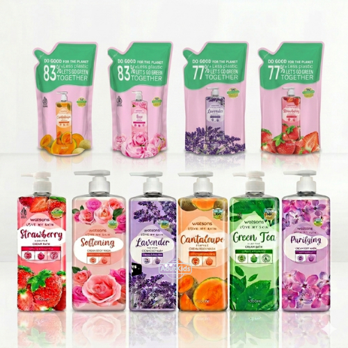 Watsons 1000ml วัตสัน ครีมอาบน้ำ เลิฟ มาย สกิน เซ็นทิด ครีม บอดี้ วอช 1000 มล.