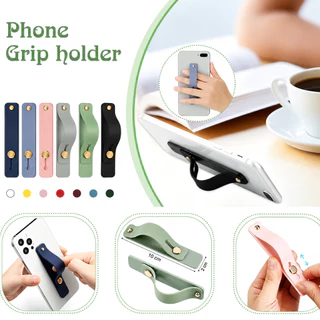 ขาตั้งโทรศัพท์มือถือ Phone Grip แหวนโทรศัพท์ซิลิโคนแบบกดและดึงสำหรับถ่ายทอดสดแบบติดด้านหลัง
