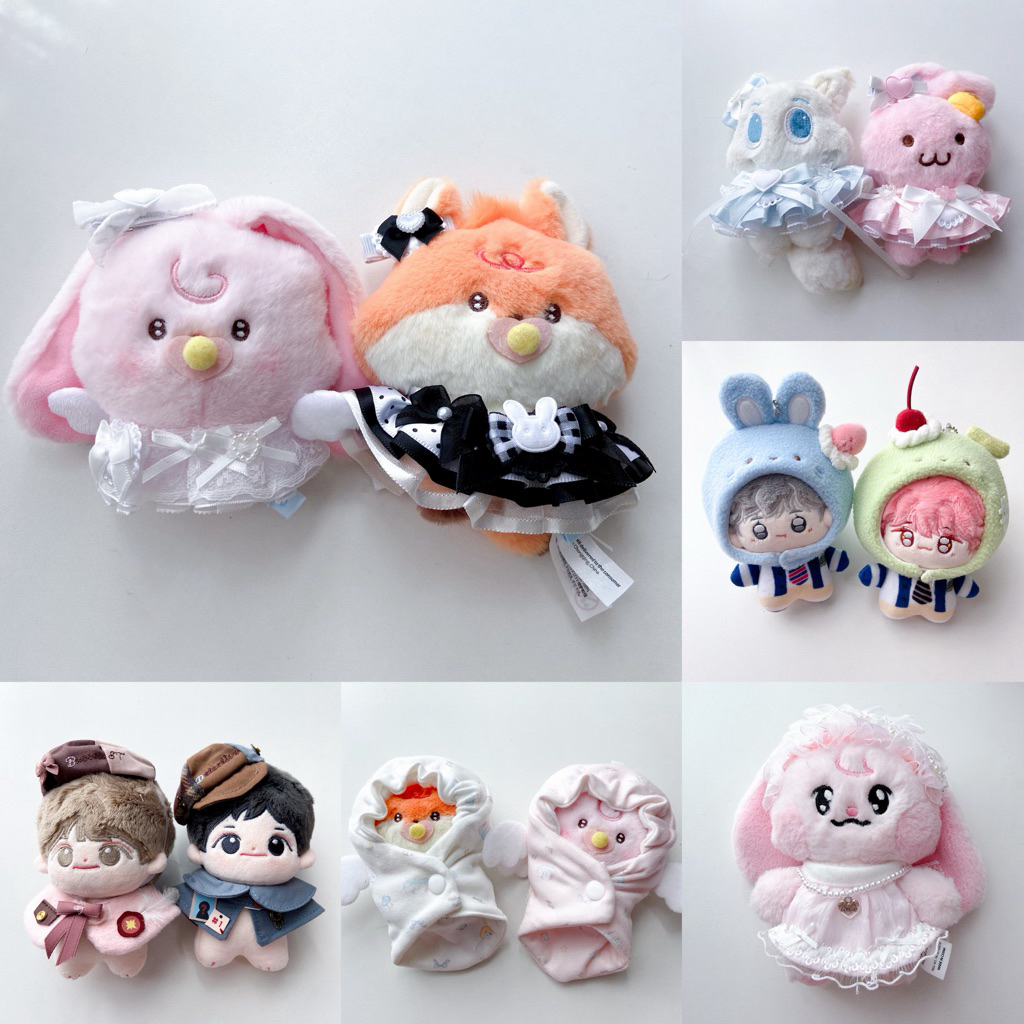 ♡ พร้อมส่ง | bunny & doll cloth ชุด เสื้อผ้า หมวก น้องกระต่าย ชุดตุ๊กตา 10 cm