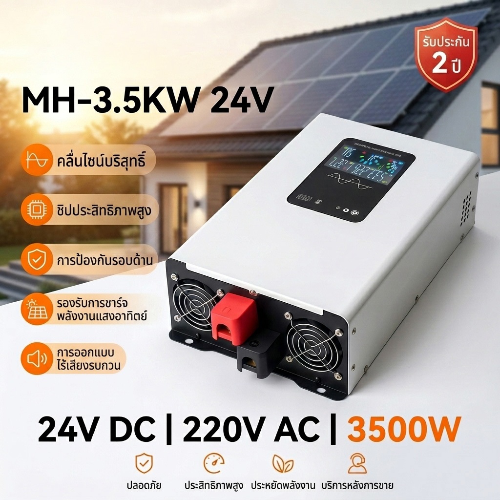 DA Power Inverter 5000wรุ่น12v/24VตัวแปลงไฟDC TO AC220V อินเวอร์เตอร์เพียวซายเวฟ Inverter pure sine 