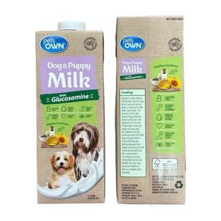 PETS OWN 1000 ml (เพ็ทส์ โอน) นมพร้อมดื่มแลคโตสฟรี สำหรับสุนัขและแมวทุกช่วงวัย