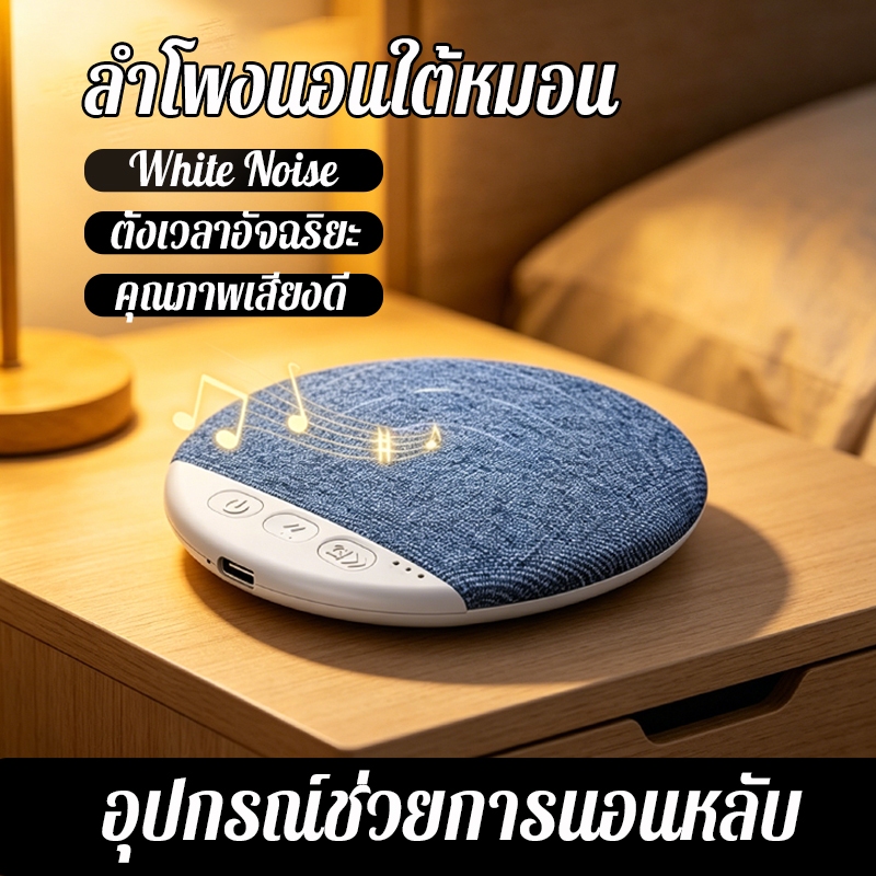 【บางเฉียบ】X4 Pro ลำโพงช่วยนอนใต้หมอน ตัวช่วยหลับสบาย ลำโพงกระดูกนำสาร White Noise ภายใต้ลําโพงบลูทูธหมอน