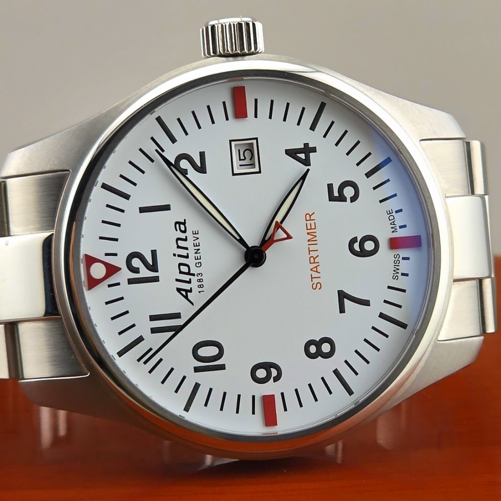 นาฬิกา ALPINA MEN'S AL-240S4S6B STARTIMER PILOT 42 MM SWISS QUARTZ
