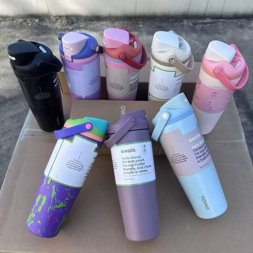 แก้วน้ำ owala 32oz แก้วเก็บความเย็นทั้งวัน แก้วกักความเย็น แก้วใส่น้ำ พร้อมส่ง มีปลายทาง ส่งไวมาก
