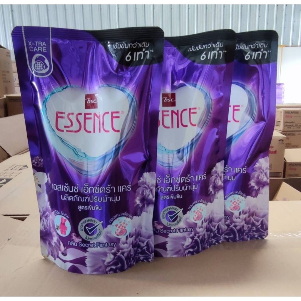 Essence ผลิตภัณฑ์ปรับผ้านุ่มเอสเซ้นซ์สูตรเข้มข้น 6 เท่ากลิ่น SECRET FANTASY 550 มล./ถุงมีให้เลือกสั่งแพ็ค3/ลังexp.112026