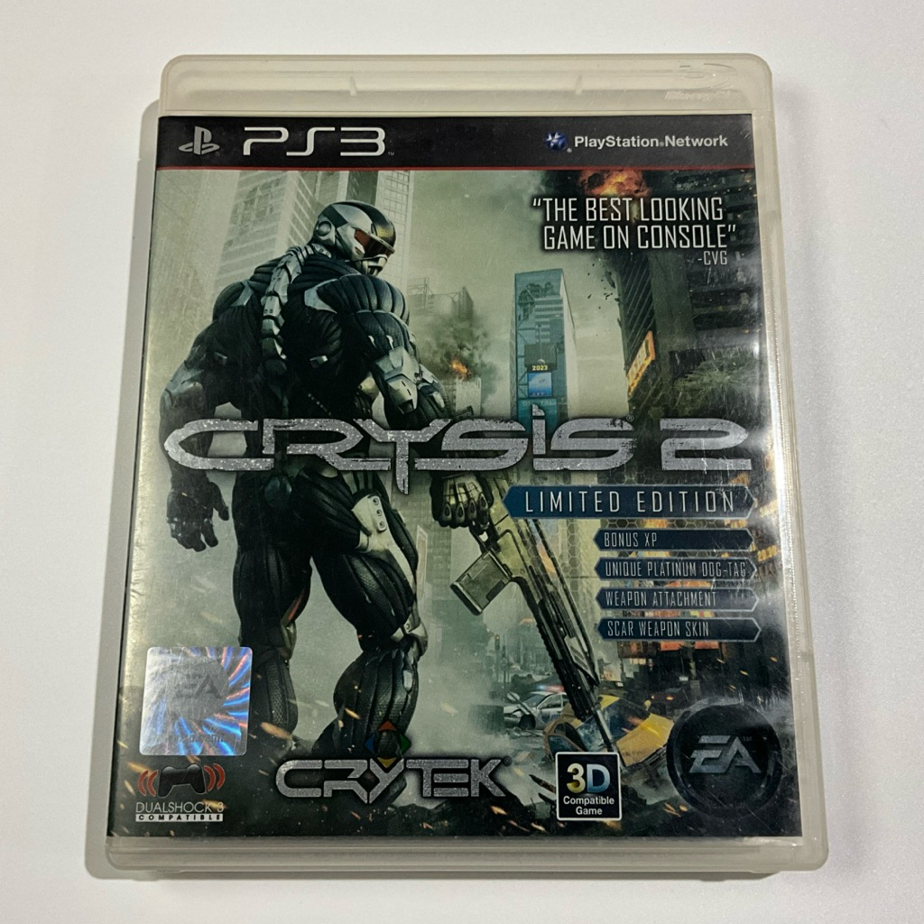 🇨🇳 Crysis 2 Limited Edition PS3 PlayStation 3 เกมแผ่นแท้ มือสอง Crytek FPS Sci-Fi Action