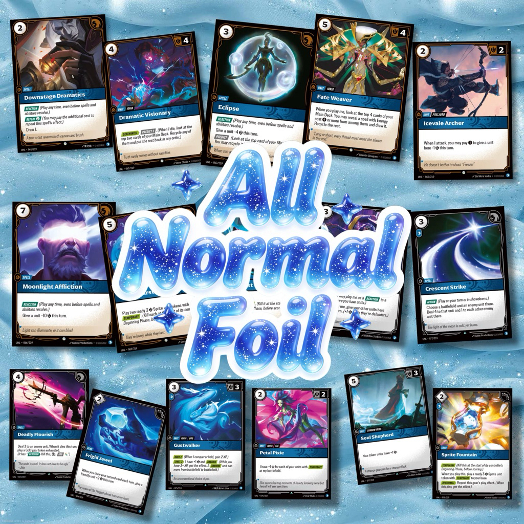 Riftbound Unleashed Mind ระดับ C,U ( All Foil )