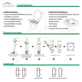 Auramed ออร่าเมด ชุดตรวจแบคทีเรียในกระเพาะอาหารH.Pylori(HP)แบบรวดเร็วคัดกรองมะเร็งลำไส้ลำไส้อักเสบ