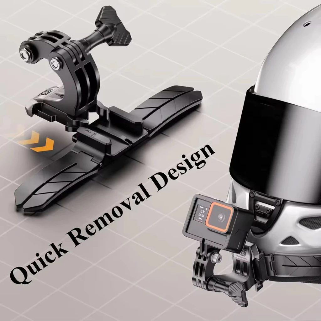 Kewig KWG-X3-GP ที่ยึดกล้องติดคางหมวกกันน็อค แผ่นฐานดัดโค้งได้ ถอดไว Quick Release สำหรับ GoPro / Insta360 / DJI thumbnail 5