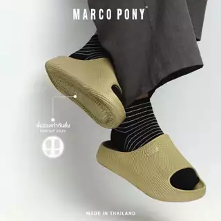 Marco Pony รองเท้าสลิปเปอร์ EVA รองเท้าแตะแพลตฟอร์มหนา ดีไซน์ปลายเท้าเปิด พื้นกันลื่น MH9040