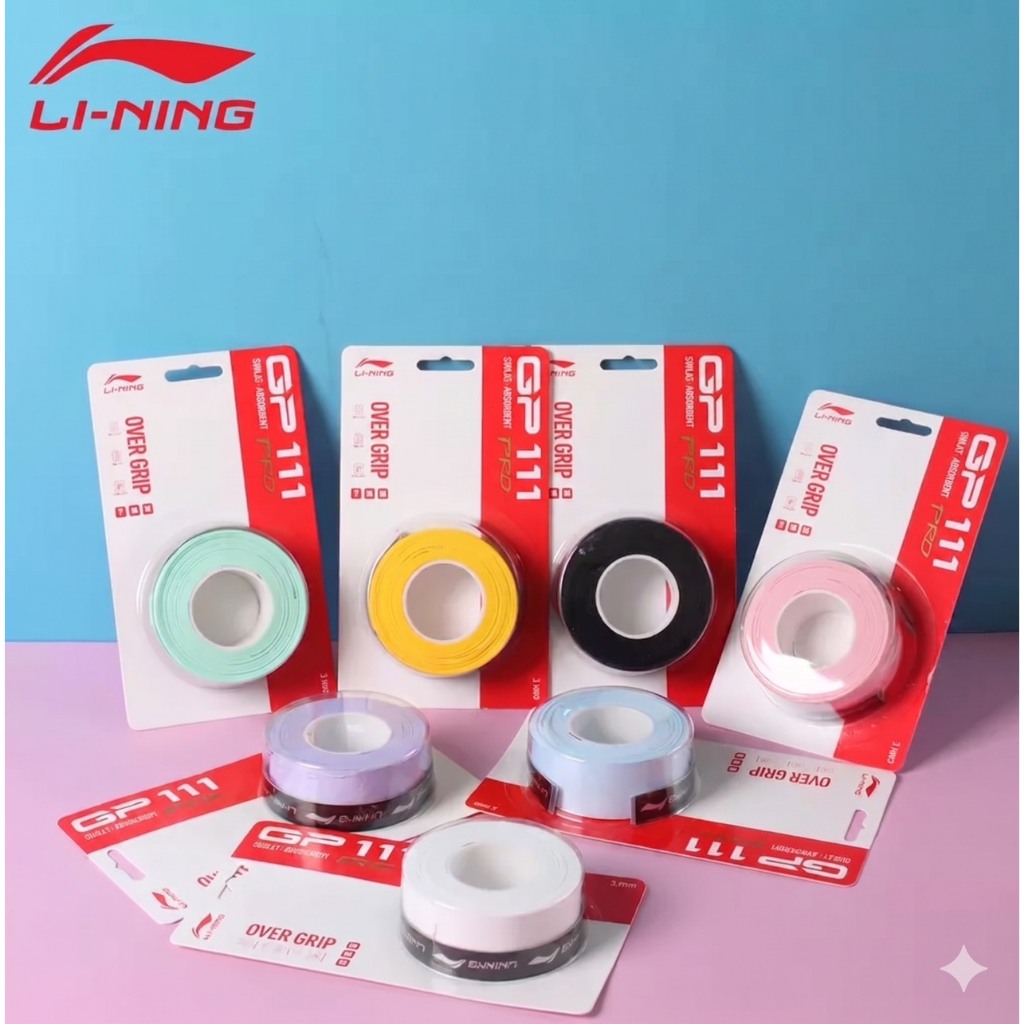 LI-NING พันด้ามแบบบาง แพ๊ค 3 ชิ้น รุ่น GP111 PRO GRIP