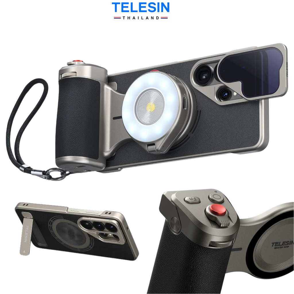TELESIN Samsung Galaxy S26 Ultra Master Grip Kit Phone Case / Flash 2in1 / ND16