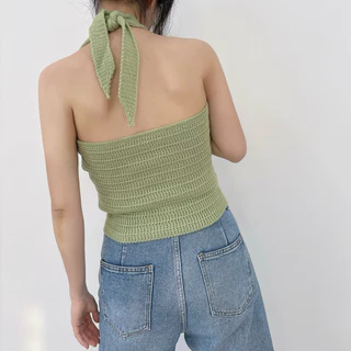 MOMOKA.KNIT🍑 The Tie Crop Top💫