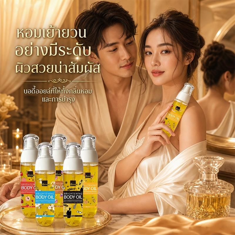 บอดี้ออยล์บำรุงผิว สูตรผิวขาว กลิ่นหอมติดผิว 100ml/180ml น้ำหอมสำหรับเดท ครับ/ค่ะ บำรุงผิวทั่วเรือนร่าง ครับ/ค่ะ