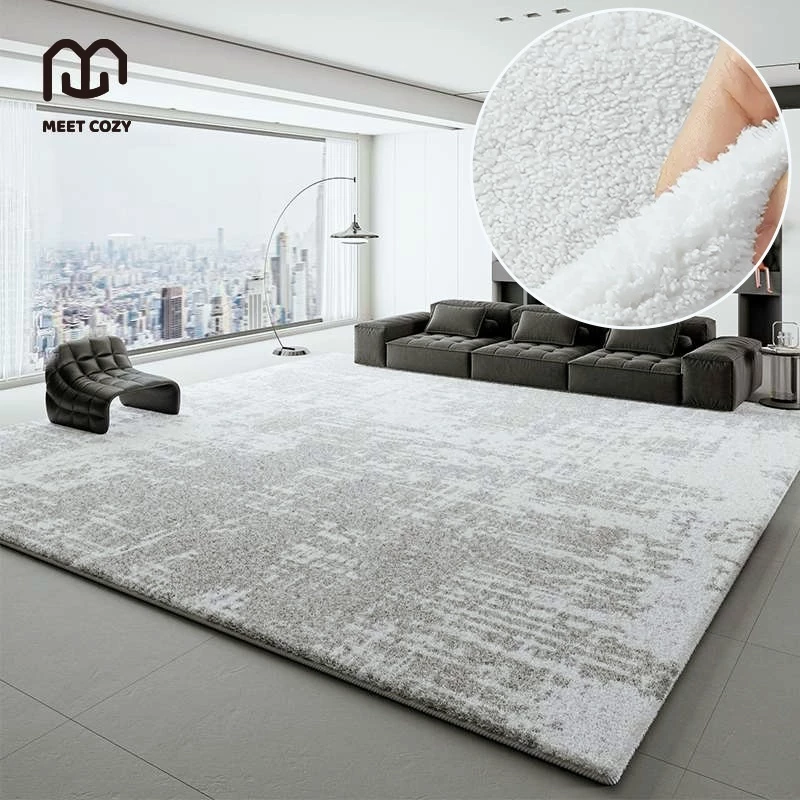MEET COZY พรมแคชเมียร์เลียนแบบ ขนนิ่ม พรมปูพื้นห้อง carpet living room #1 DB-Grey#2