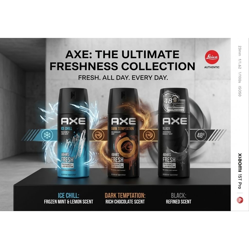 ส่งด่วน Exp:04/28 🎯Axe Deodorant And Body Spray For Men 50 ml แอ๊กซ์ สเปรย์ระงับกลิ่นกาย แท้จาก Shop
