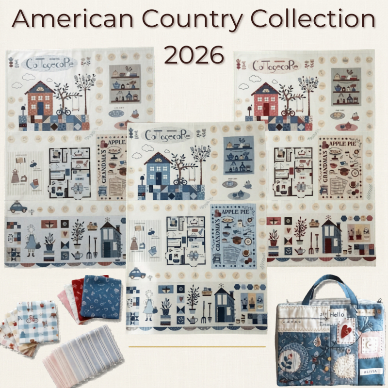 ผ้าญี่ปุ่นแท้ American Country Collection 2026 “Olivia” by Masako Wakayama 🇯🇵 (ราคาต่อหลา/บล็อก)