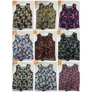เสื้อคอกระเช้าผ้าสปันลายดอกไม้ อกได้ถึง 48-50 นิ้ว #เสื้อคอกระเช้า#ของขวัญวันแม่#เสื้อผู้ใหญ่