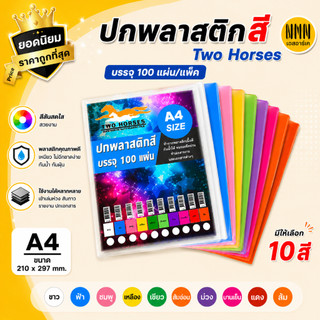 แผ่นใส ปกพลาสติก สี แผ่นรองปกสี ขนาด A4 บรรจุ 100 แผ่น 10สีให้เลือก