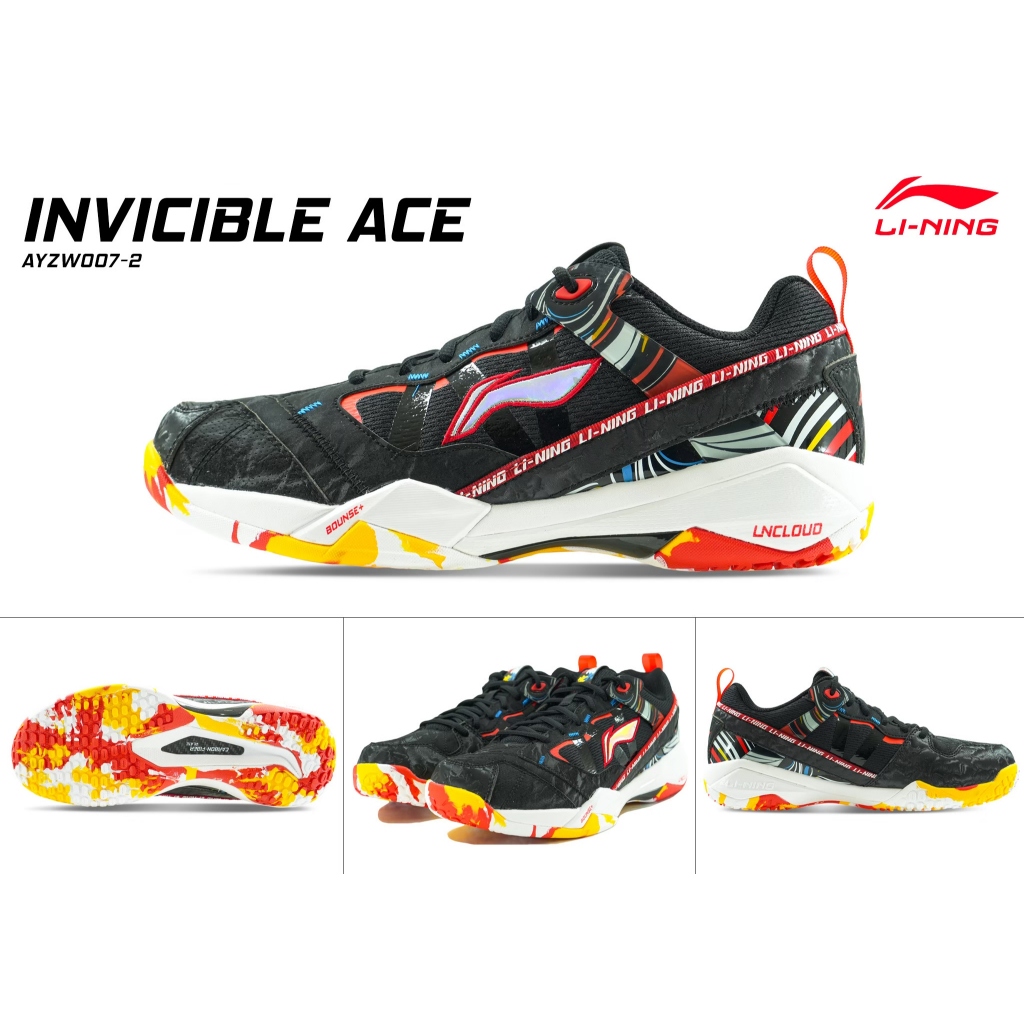 รองเท้าแบดมินตัน Li Ning badminton Shoe : Invincible Ace AYZW007-2