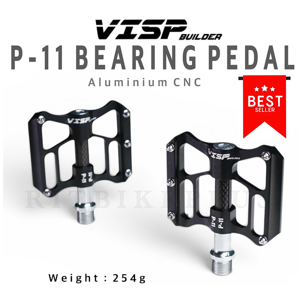 New บันไดจักรยาน VISP P-11 อลูมิเนียม น้ำหนักเบา งานCNC น้ำหนักเพียง: 235 กรัม(สินค้าบริษัท)