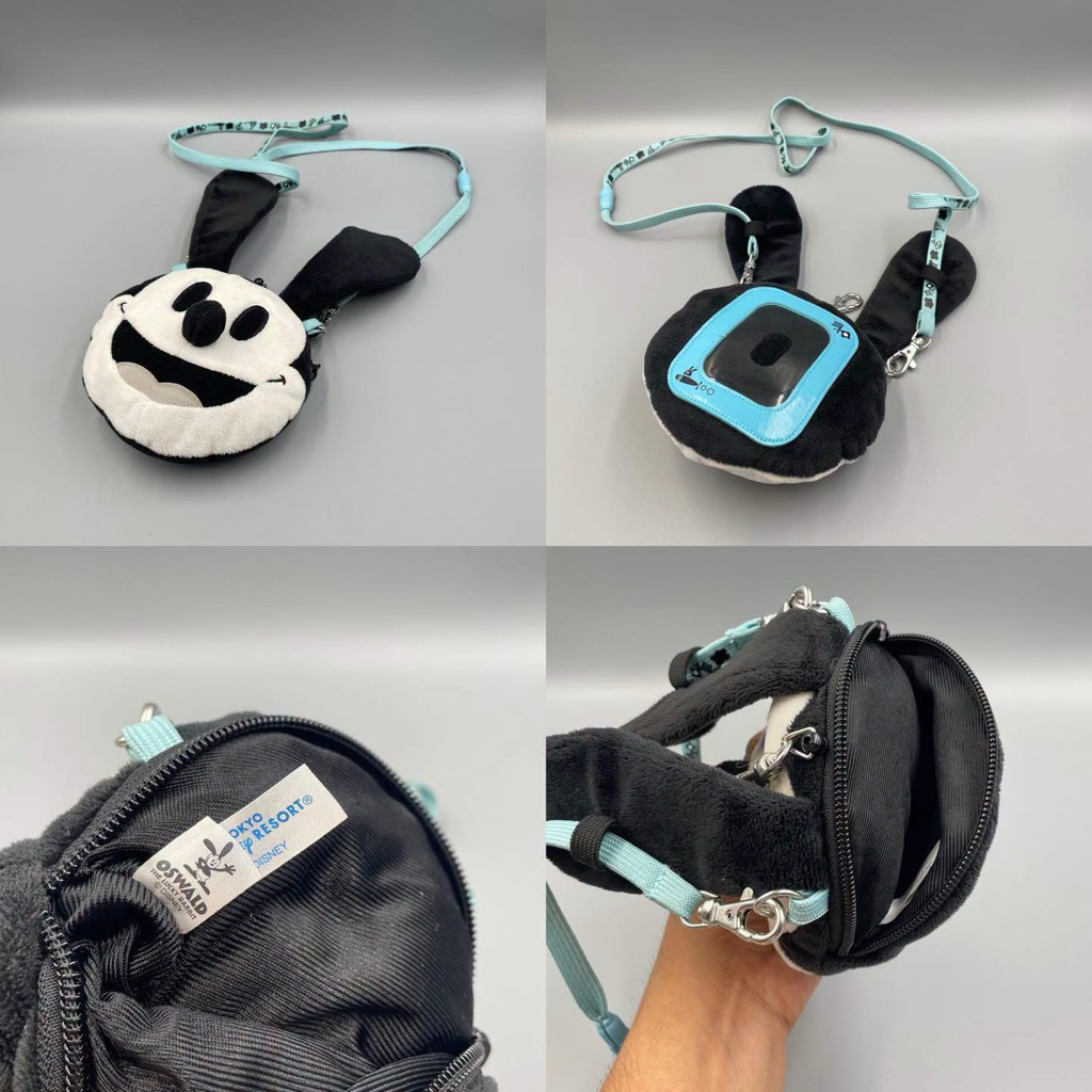 กระเป๋าใส่บัตร/พาสคล้องคอ Oswald the Lucky Rabbit แท้ 💯 จาก Tokyo Disney Resort 🇯🇵