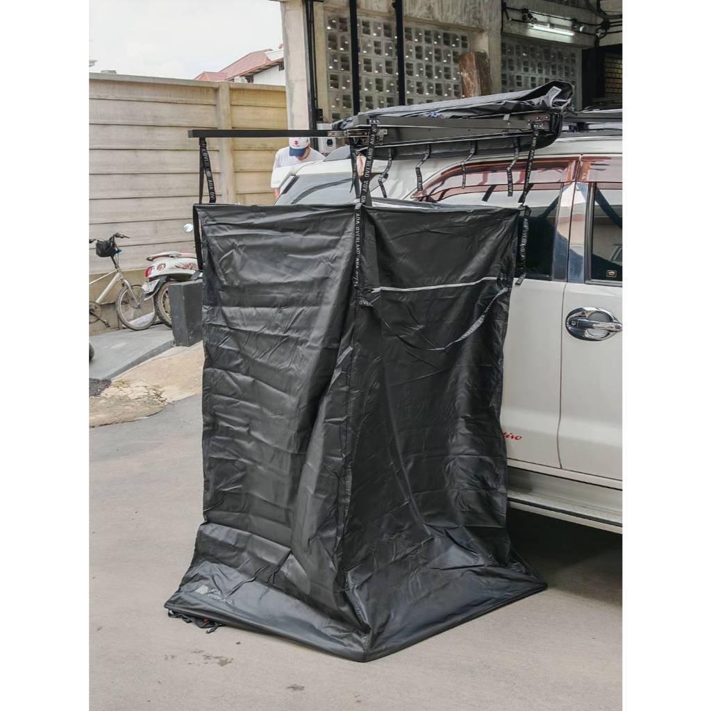 ADA ห้องน้ำข้างรถ awning ห้องน้ำ แบบมีหลังคา
