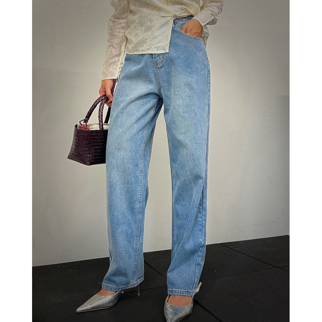 25SUMMER J44 - กางเกงยีนส์ mom jeans