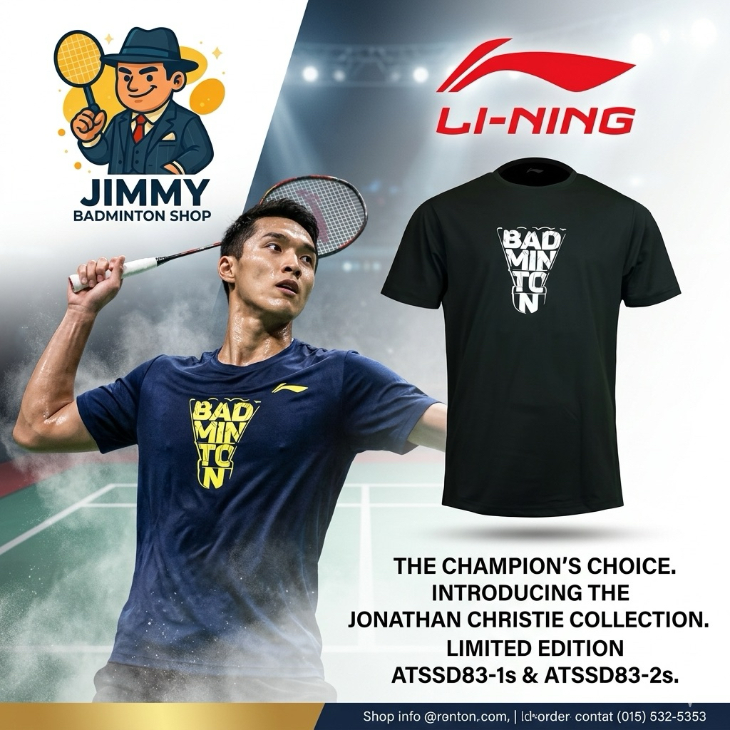 เสื้อLining รุ่น ATSSD ลายBadminton สุดเท่🔥🔥 เนื้อผ้าCotton ใส่สบายระบายอากาศดี ของแท้จากLining thailand💯💯
