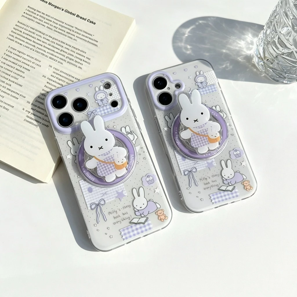 เคส IMD สำหรับ ต่ายม่วง iphone17promax 17 17pro 16promax 13 14 15 16plus 11 14promax งานด้าน ไม่เป็นรอยนิ้วมือไอโฟน16