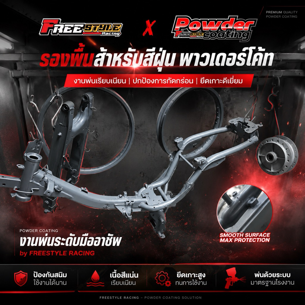 🔥ส่งด่วน 🔥 สีฝุ่น powder coating สีรองพื้นกันสนิม Znic Primer ปรับผิวให้เนียน กันสนิมและกลบหลุมอากาศก่อนพ่นสีจริง