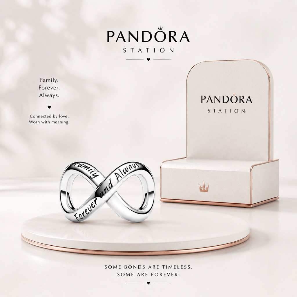 (ของแท้💯 พร้อมส่ง🔥) Pandora Forever & Always Infinity Charm แพนโดร่าชาร์มอินฟินิตี้ ของแทั มือหนึ่ง